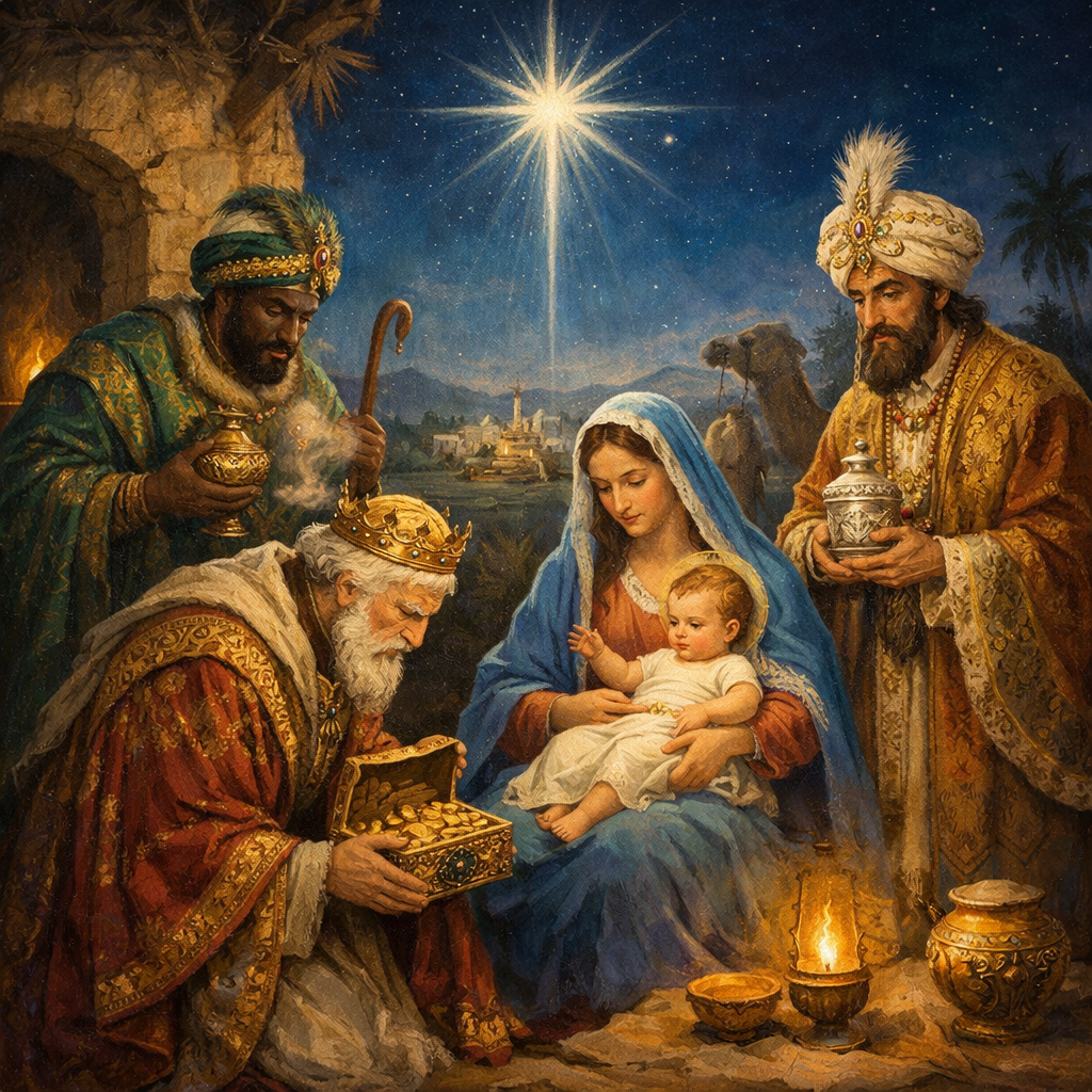 A single bright star in a dark night sky, representing the moment of epiphany — sudden clarity and realization in the midst of life's journey
