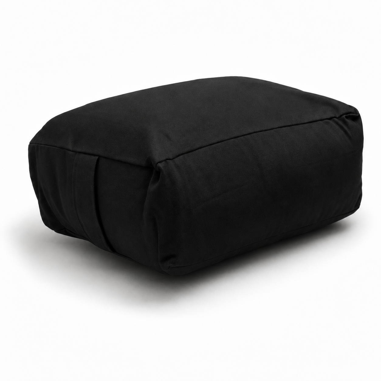 Black Large Rectangular Buckwheat Hull or Kapok Meditation Cushion