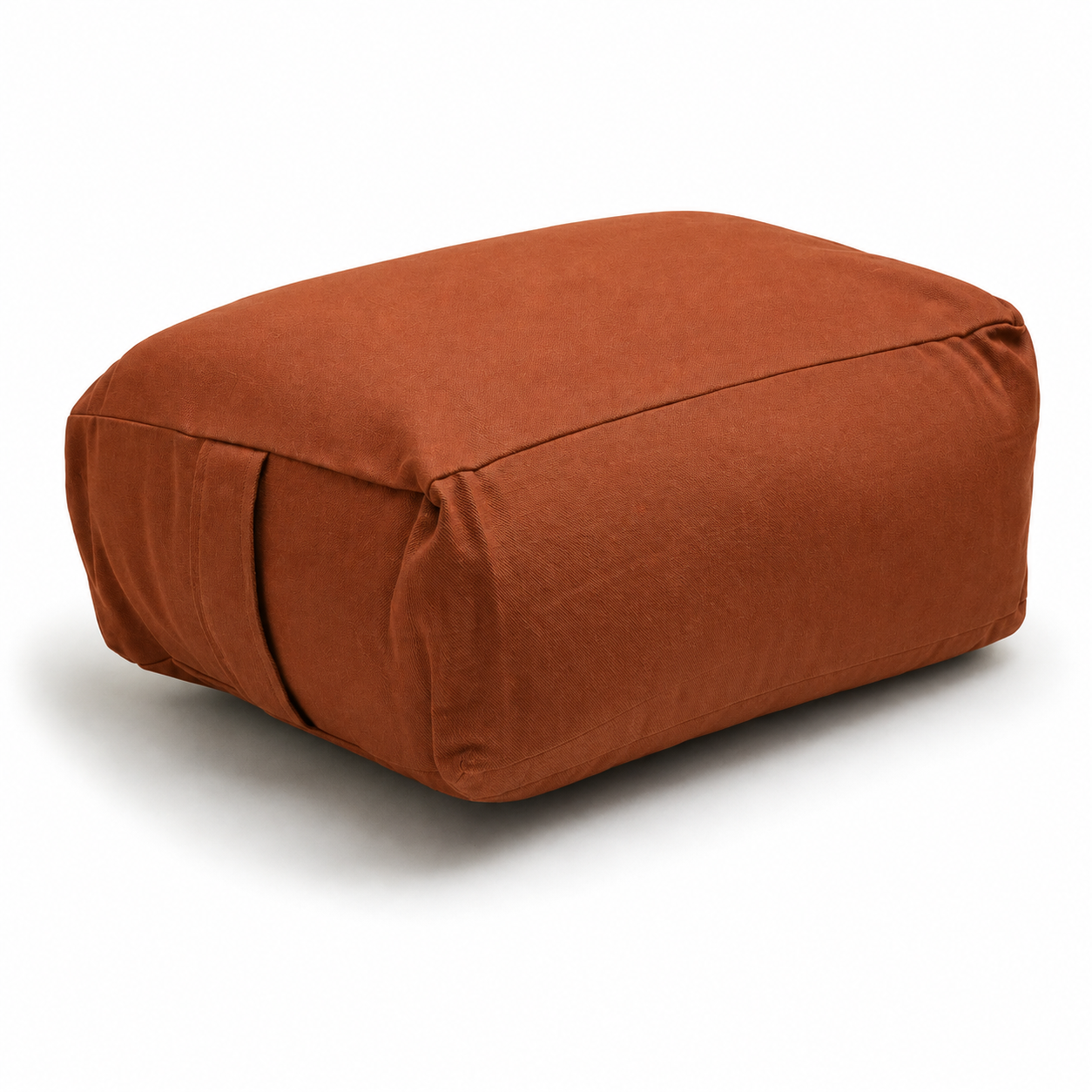 Cinnamon Large Rectangular Buckwheat Hull or Kapok Meditation Cushion