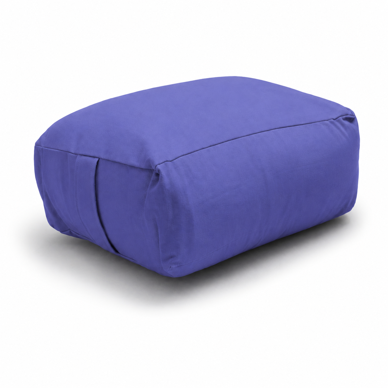 Iris Blue Large Rectangular Buckwheat Hull or Kapok Meditation Cushion