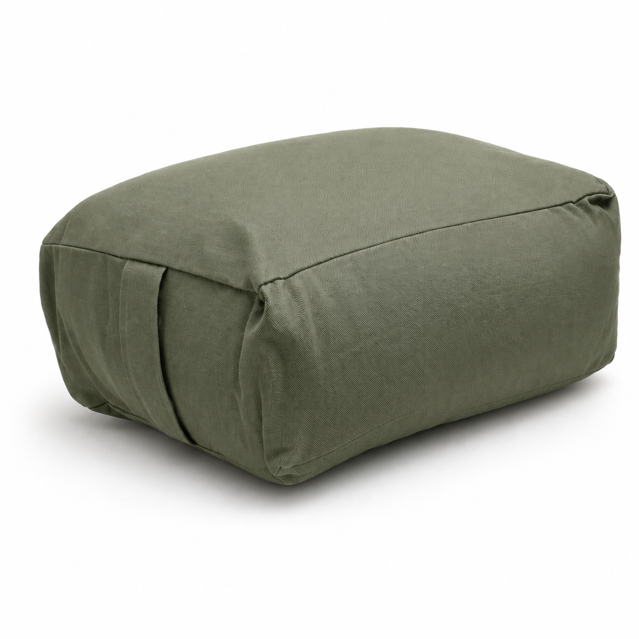 Sage Green Large Rectangular Buckwheat Hull or Kapok Meditation Cushion
