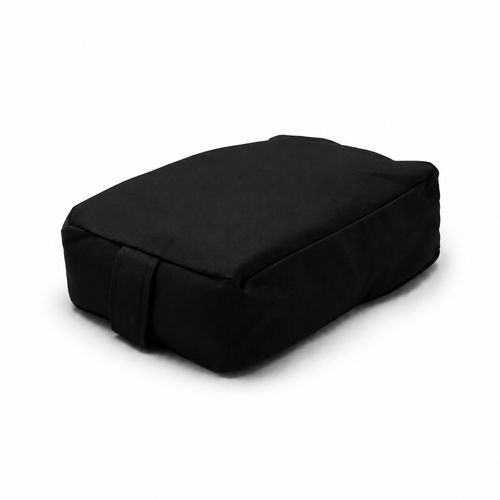 Black Small Rectangular Buckwheat Hull or Kapok Meditation Cushion