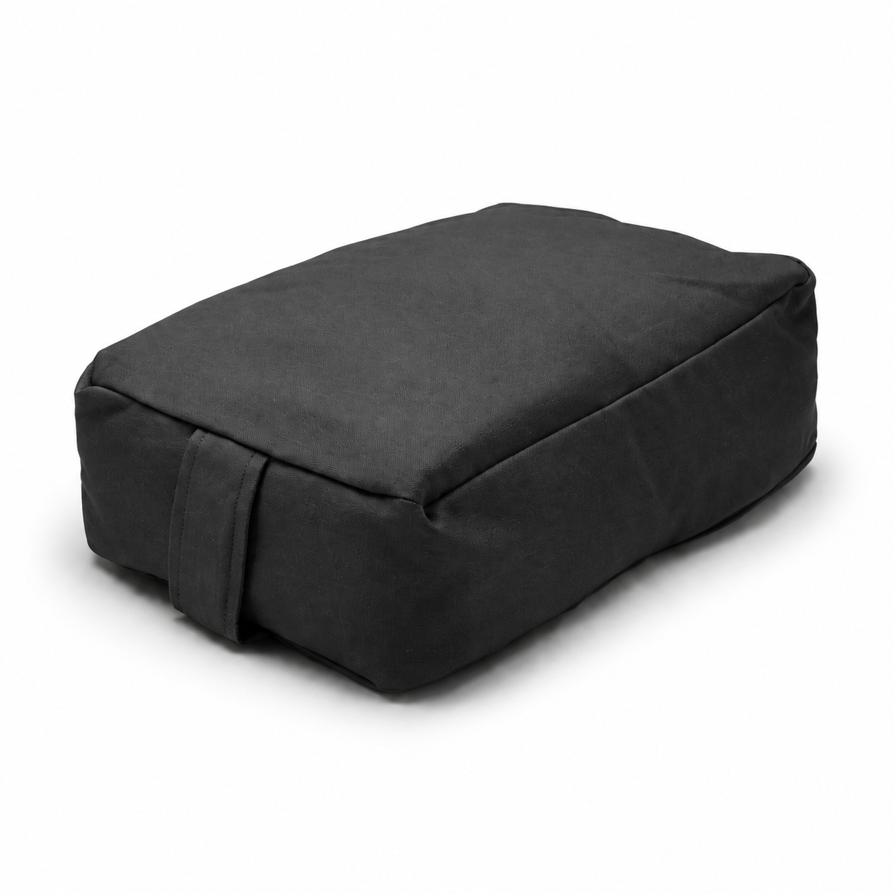 Charcoal Gray Small Rectangular Buckwheat Hull or Kapok Meditation Cushion