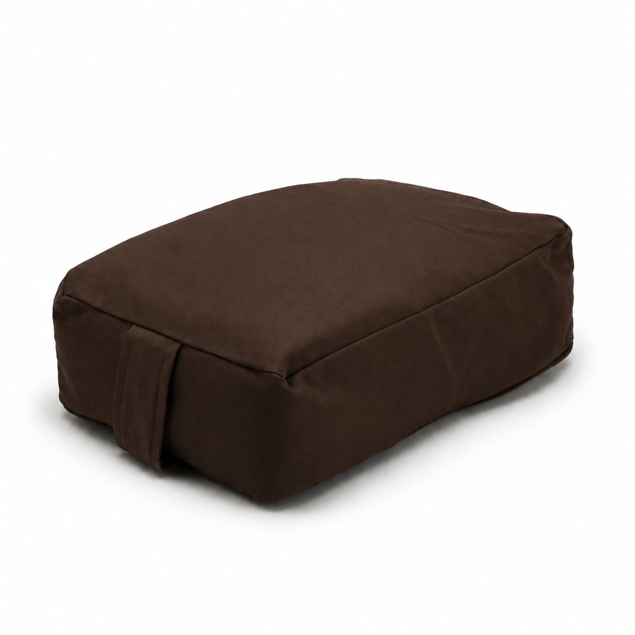 Chocolate Small Rectangular Buckwheat Hull or Kapok Meditation Cushion