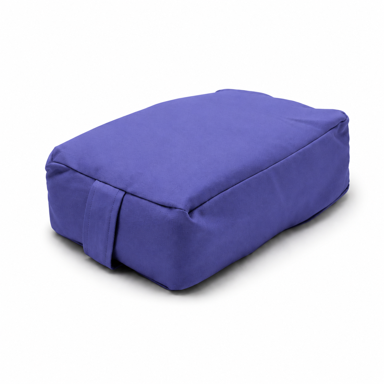 Iris Blue Small Rectangular Buckwheat Hull or Kapok Meditation Cushion