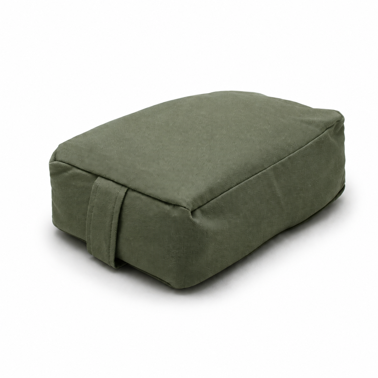 Sage Green Small Rectangular Buckwheat Hull or Kapok Meditation Cushion